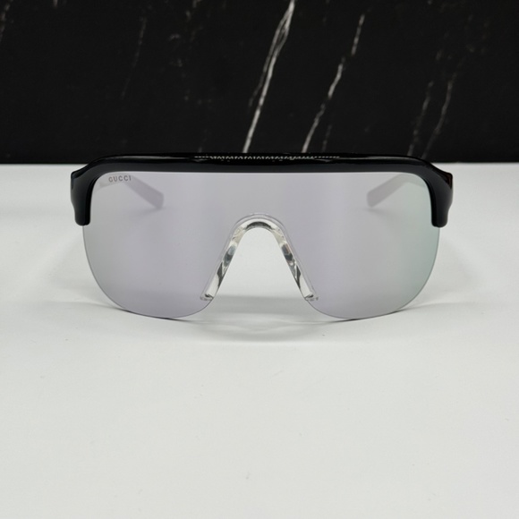 NEW GUCCI MASK SUNGLASSES, AUTHENTIC UNISEX GUCCI SHIELD EYEWEAR - Picture 5 of 13